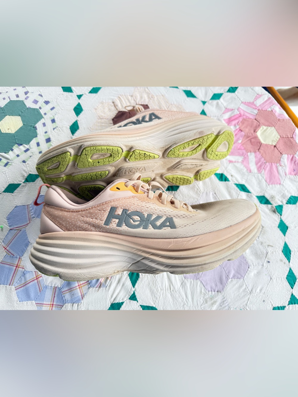 HOKA Bondi 8 Running Shoe, size 11, Cream Vanilla - Picture 6 of 16